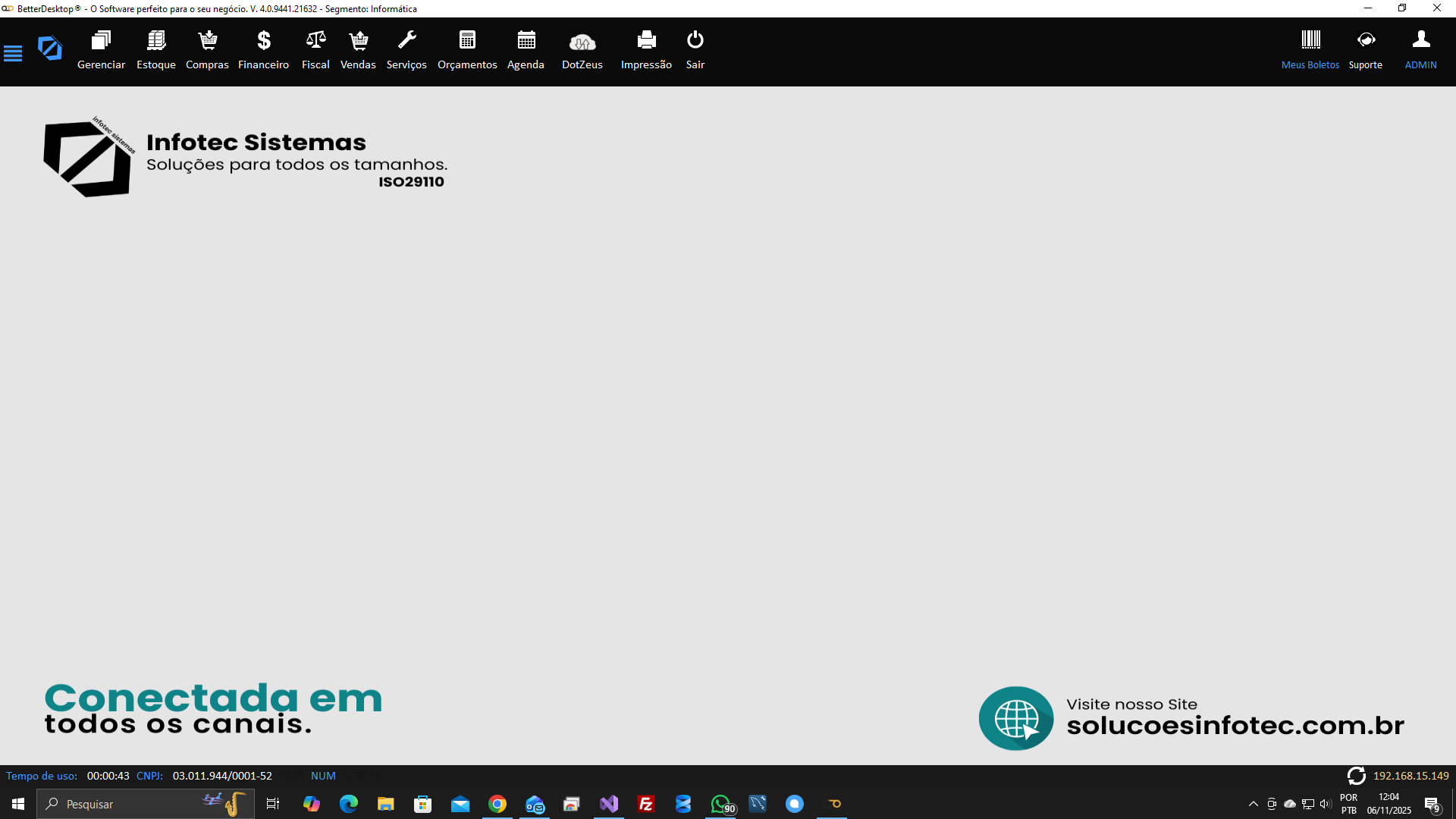 Tela do BetterDesktop